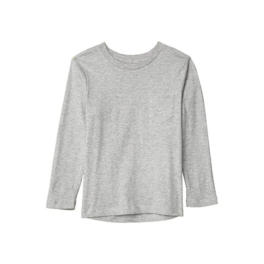 4kids Essential T-Shirt Kids S Heather Gray Cotton Long Sleeve Pullover RED927